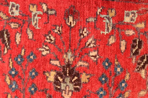 Hamedan Red Runner Hand Knotted 33 X 127 Area Rug 100-28075 Image 12