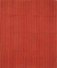 Persian Kilim Red Square 7 to 8 ft Wool Carpet 28082