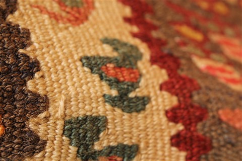Kilim Beige Runner Hand Knotted 43 X 94 Area Rug 100-28086 Image 11