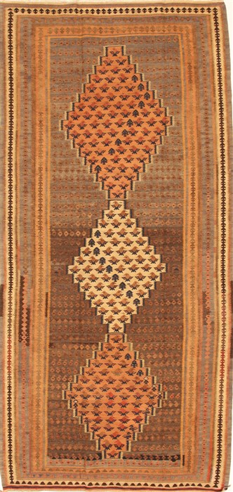 Kilim Beige Runner Hand Knotted 43 X 91 Area Rug 100-28088 Image 0