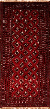 Afghan Baluch Red Runner 10 to 12 ft Wool Carpet 28089