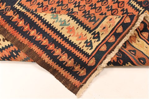 Kilim Blue Runner Hand Knotted 43 X 106 Area Rug 100-28090 Image 2