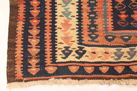 Kilim Blue Runner Hand Knotted 43 X 106 Area Rug 100-28090 Image 8