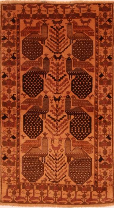 Baluch Beige Hand Knotted 33 X 58 Area Rug 100-28091 Image 0