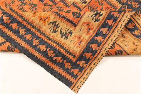 Kilim Blue Runner Hand Knotted 42 X 98 Area Rug 100-28092 Image 3