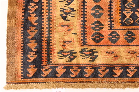 Kilim Blue Runner Hand Knotted 42 X 98 Area Rug 100-28092 Image 9