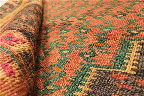 Kilim Blue Runner Hand Knotted 43 X 94 Area Rug 100-28093 Image 11