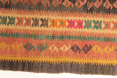 Kilim Blue Runner Hand Knotted 43 X 94 Area Rug 100-28093 Image 4
