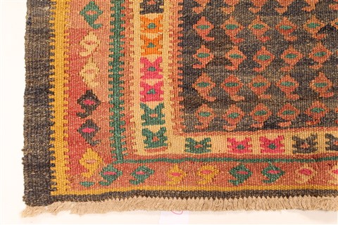 Kilim Blue Runner Hand Knotted 43 X 94 Area Rug 100-28093 Image 7