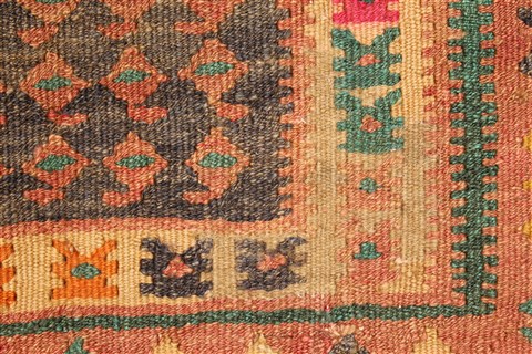 Kilim Blue Runner Hand Knotted 43 X 94 Area Rug 100-28093 Image 9