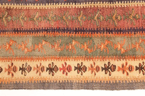 Kilim Brown Runner Hand Knotted 45 X 103 Area Rug 100-28099 Image 4