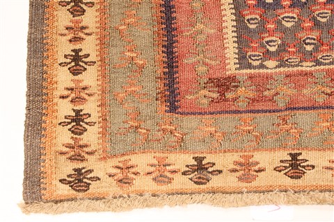 Kilim Brown Runner Hand Knotted 45 X 103 Area Rug 100-28099 Image 6