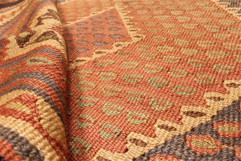 Kilim Brown Runner Hand Knotted 44 X 91 Area Rug 100-28107 Image 10