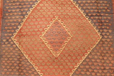 Kilim Brown Runner Hand Knotted 44 X 91 Area Rug 100-28107 Image 5