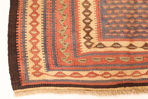 Kilim Brown Runner Hand Knotted 44 X 91 Area Rug 100-28107 Image 6