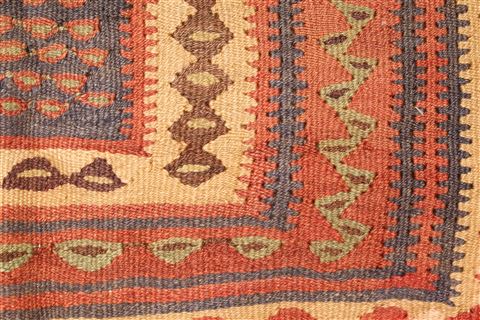 Kilim Brown Runner Hand Knotted 44 X 91 Area Rug 100-28107 Image 8