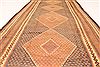 Kilim Brown Runner Hand Knotted 44 X 91  Area Rug 100-28107 Thumb 2