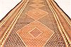 Kilim Brown Runner Hand Knotted 44 X 91 Area Rug 100-28107 Thumb 2