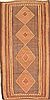 Kilim Brown Runner Hand Knotted 44 X 91 Area Rug 100-28107 Thumb 0