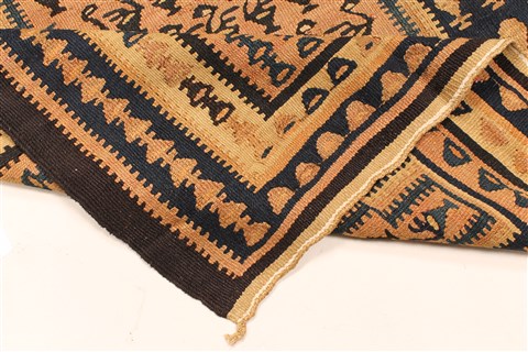 Kilim Blue Runner Hand Knotted 43 X 93 Area Rug 100-28108 Image 1