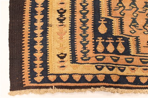 Kilim Blue Runner Hand Knotted 43 X 93 Area Rug 100-28108 Image 6