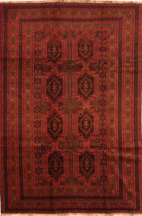 Baluch Red Hand Knotted 65 X 97 Area Rug 253-28112 Image 0