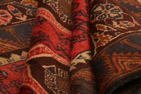 Baluch Red Hand Knotted 50 X 94 Area Rug 100-28114 Image 2