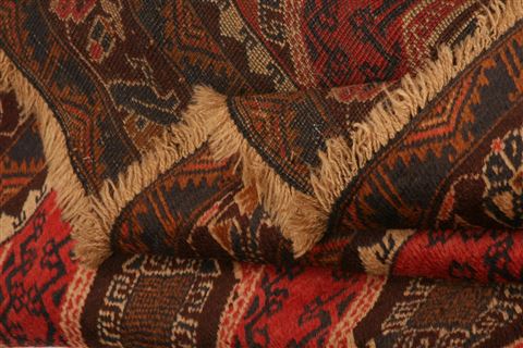 Baluch Red Hand Knotted 50 X 94 Area Rug 100-28114 Image 3