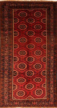 Baluch Red Hand Knotted 5'0" X 9'4"  Area Rug 100-28114