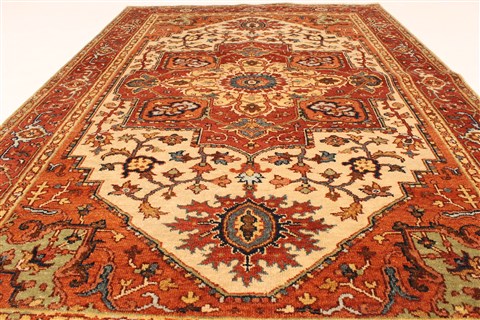 Serapi Brown Hand Knotted 40 X 61 Area Rug 250-28115 Image 4