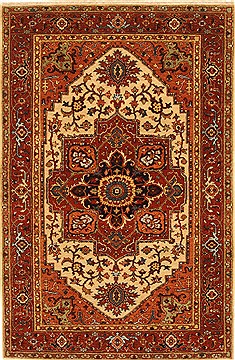 Serapi Beige Hand Knotted 3'11" X 6'1"  Area Rug 250-28119