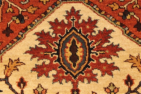 Serapi Beige Hand Knotted 311 X 63 Area Rug 250-28120 Image 10