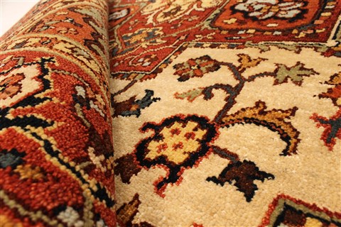 Serapi Beige Hand Knotted 311 X 63 Area Rug 250-28120 Image 2
