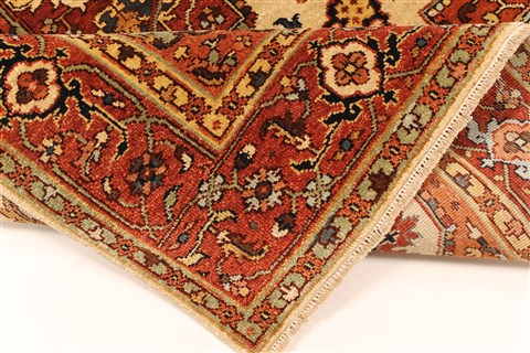 Serapi Beige Hand Knotted 311 X 63 Area Rug 250-28120 Image 3