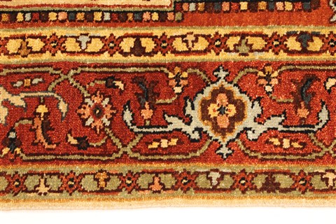 Serapi Beige Hand Knotted 311 X 63 Area Rug 250-28120 Image 6