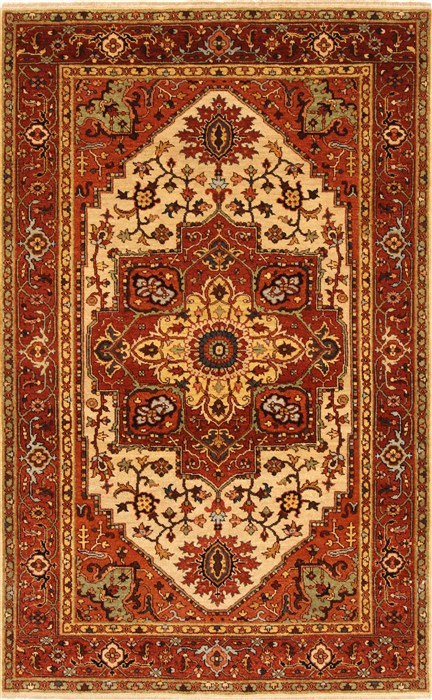 Serapi Beige Hand Knotted 311 X 63 Area Rug 250-28120 Image 0