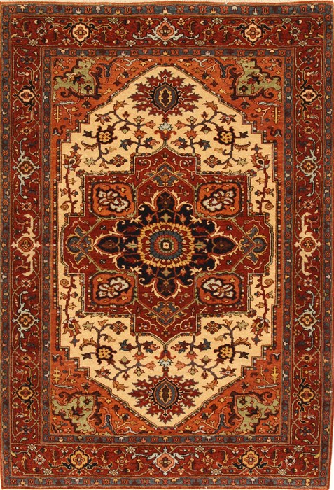 Serapi Brown Hand Knotted 40 X 510  Area Rug 250-28122 Image 0