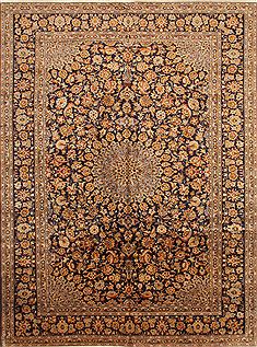 Persian Kashan Beige Rectangle 10x13 ft Wool Carpet 28123