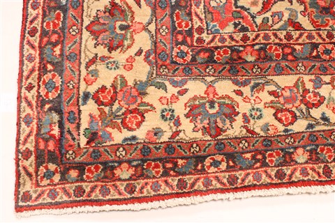 Hamedan Beige Hand Knotted 97 X 133 Area Rug 100-28124 Image 7