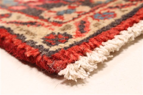 Hamedan Beige Hand Knotted 97 X 133 Area Rug 100-28124 Image 8