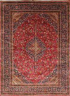 Kashmar Red Hand Knotted 9'6" X 13'0"  Area Rug 100-28125