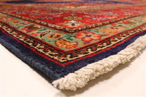 Tabriz Blue Hand Knotted 98 X 127 Area Rug 100-28128 Image 10