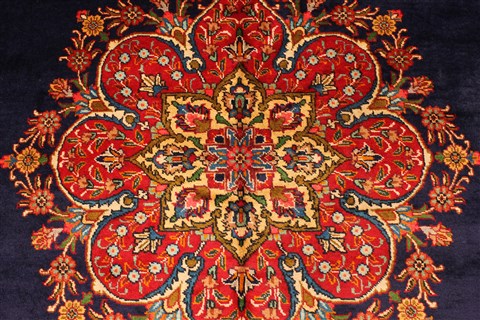 Tabriz Blue Hand Knotted 98 X 127 Area Rug 100-28128 Image 19