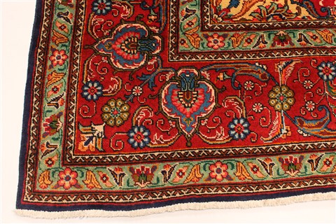 Tabriz Blue Hand Knotted 98 X 127 Area Rug 100-28128 Image 20