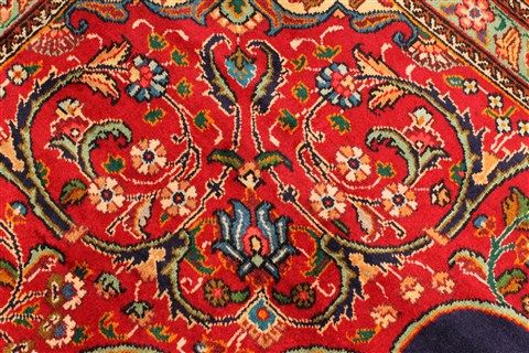 Tabriz Blue Hand Knotted 98 X 127 Area Rug 100-28128 Image 23