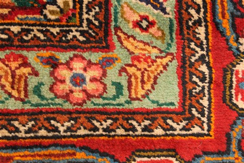 Tabriz Blue Hand Knotted 98 X 127 Area Rug 100-28128 Image 24