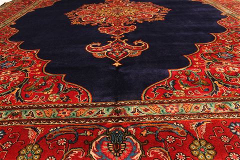 Tabriz Blue Hand Knotted 98 X 127 Area Rug 100-28128 Image 6