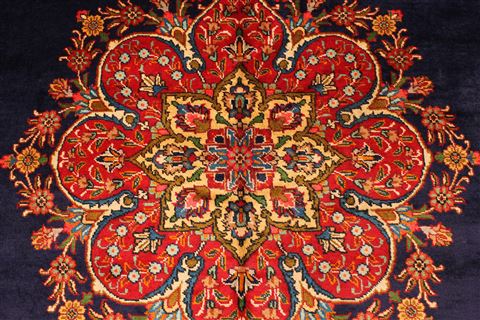 Tabriz Blue Hand Knotted 98 X 127 Area Rug 100-28128 Image 8