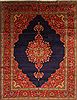 Tabriz Blue Hand Knotted 98 X 127  Area Rug 100-28128 Thumb 0