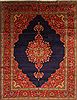 Tabriz Blue Hand Knotted 98 X 127 Area Rug 100-28128 Thumb 0